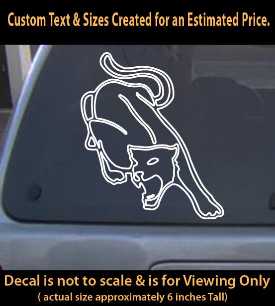 Cougar decal vinyl sticker