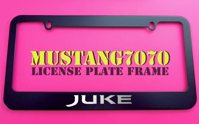 1 brand new nissan juke black metal license plate frame + screw caps