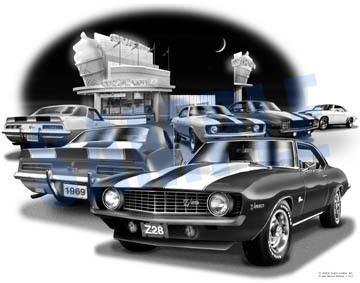 Camaro 67,68,69  muscle car auto art print   ** free usa shipping **