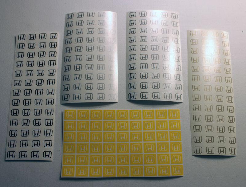 Honda logo for pinstripes, tape or paint mask your choice of color 50 logos
