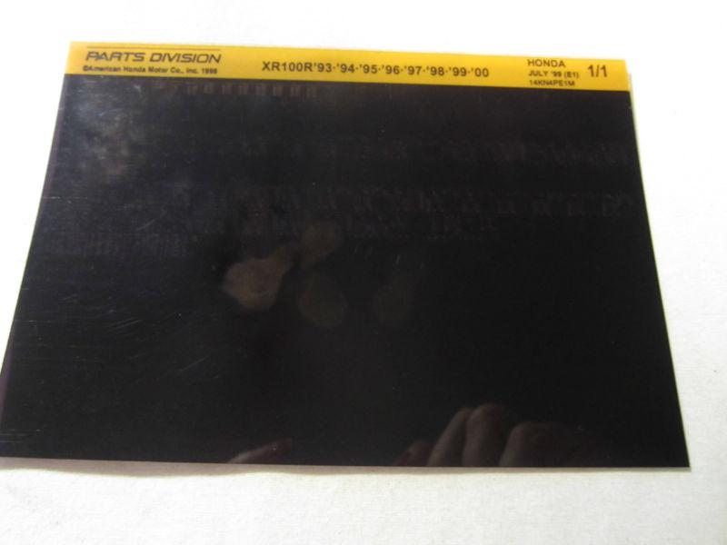 1993-2000 honda motorcycle xr100r microfiche parts catalog xr 100r 