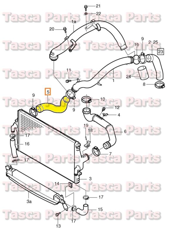 Brand new oem intercooler air charge hose 01-09 volvo s60 v70 v70xc #30645102