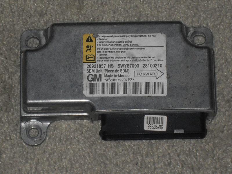 07-11 lucerne buick airbag sdm unit control module computer #:20921857   oem
