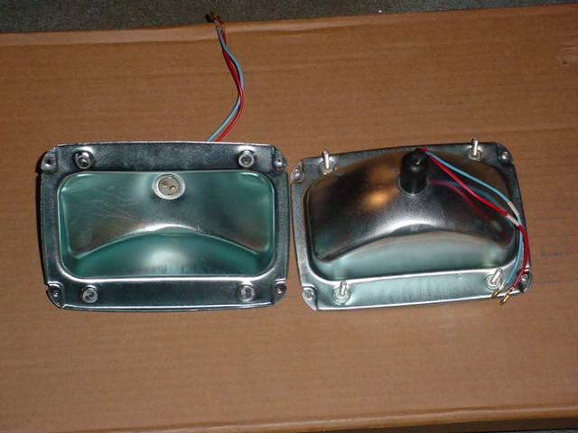 1 pair of tail light housings for 1965-66 ford mustang (with pigtail wires)