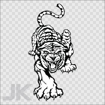 Decal stickers tiger tigers angry attack predator jungle wild cat 0500 xa3a4