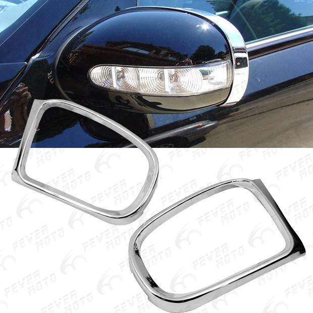 Fm brand new for 99-02 benz s-class chrome mirror cover sight glassshield hot