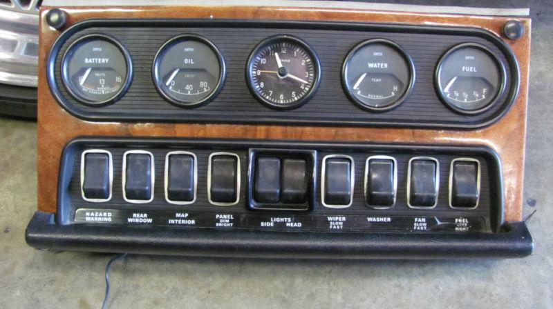 1972 jaguar xj6 dash trim center gauges switches oem lot vtg gc 69 70 71 72 