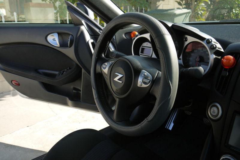 Buy CIRCLE COOL GRAY CAR STEERING WHEEL WRAP COVER TRIM GREY LEATHER