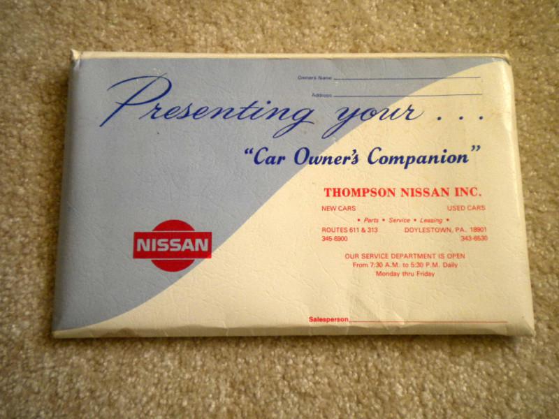 1989 nissan maxima owner's manual guide book warranty envelope set