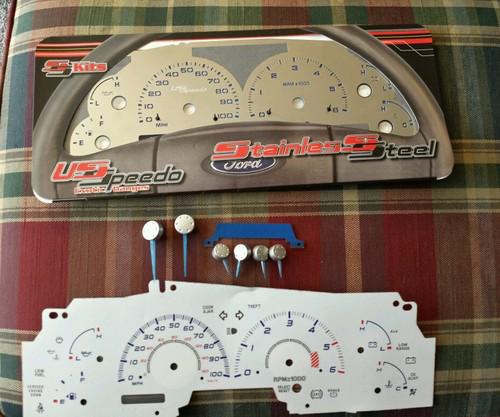 F150 US speedo stainless gauges Blue 97-03, US $40.00, image 2