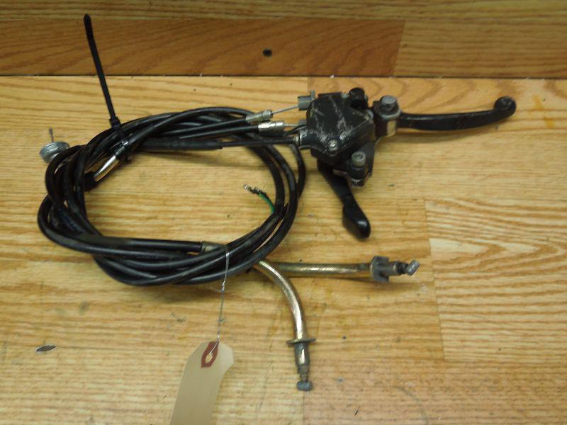 Kawasaki kfx 90 oem brake & throttle lever assembly w/ cables #32b240