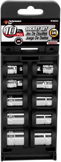 Performance tool w38002 - 10pc 3/8" drive sae socket set