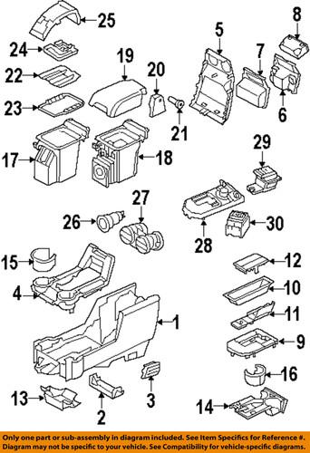 Land rover oem yud501590wux console-switch assembly