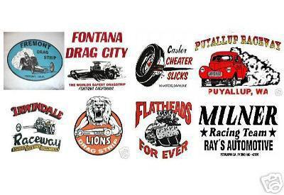 Sale! giant quality wholesale racing car t shirt vintage ratrod dragstrip 8 lot 