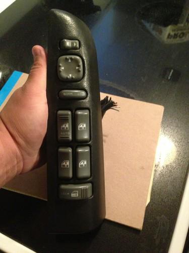 98-05 chevrolet gmc left driver side master window door switch black oem