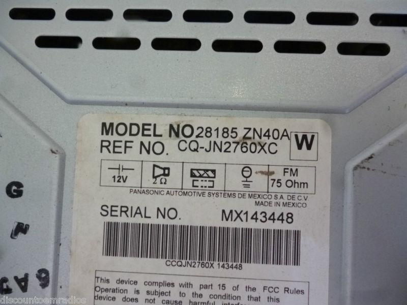 07-08 Nissan Altima Radio Cd Player PY13B 28185-ZN40A NB*, US $275.00, image 3