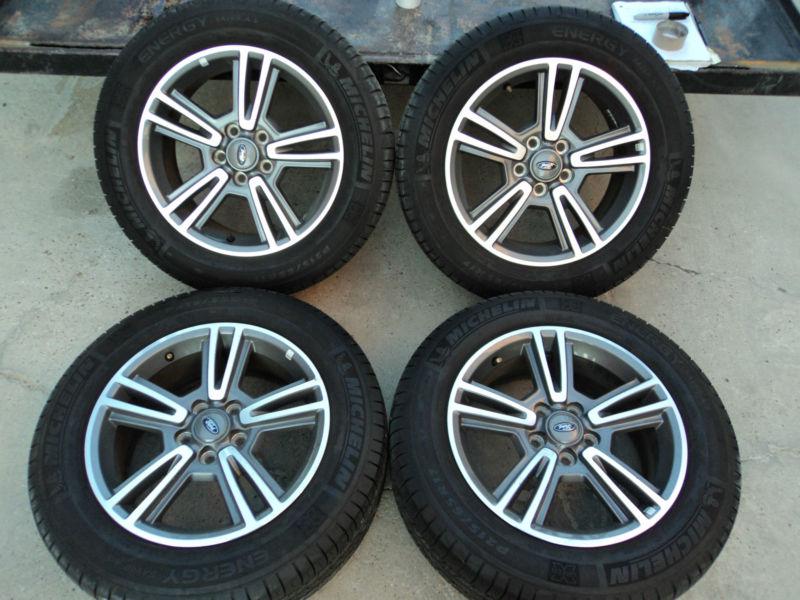 Factory 10-14 ford mustang 17" wheels and p215/65r17 michelin tires kb925e