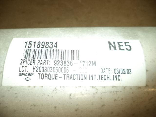 99 00 01 02 03 04 05 06 07 silverado 1500 rear drive shaft 4x2 133 wb reg cab at