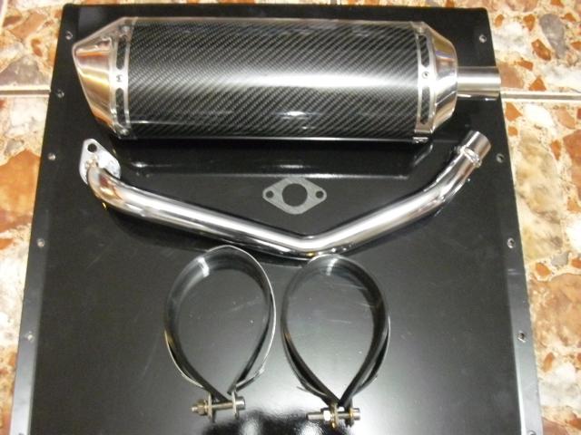 Scooter 125cc 150cc gy6 racing high performance carbon fiber oval style exhaust