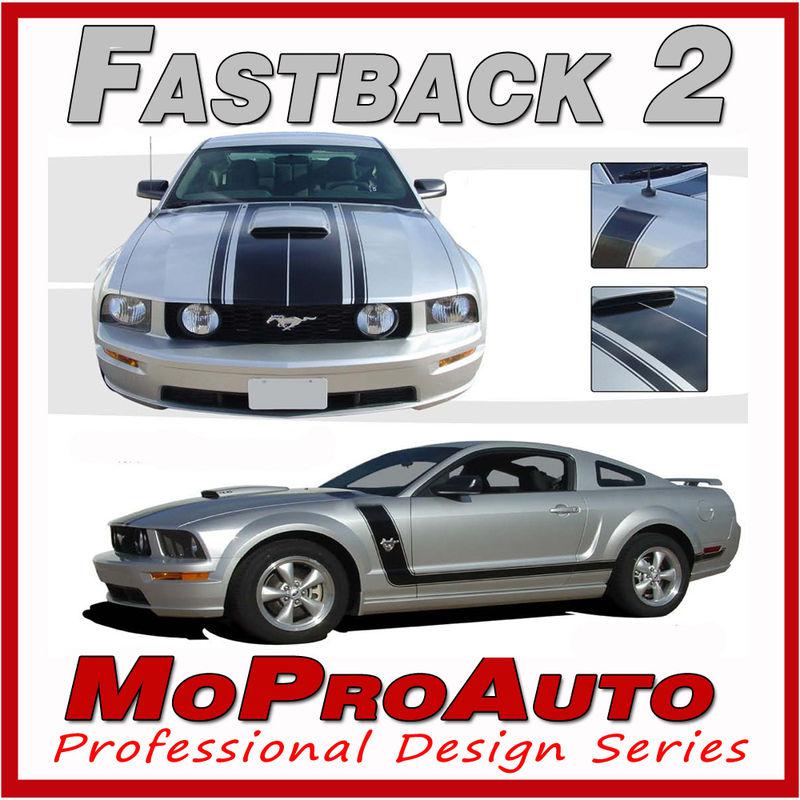 Fastback 2 boss style mustang graphics stripes decal - 3m pro grade 2006 873