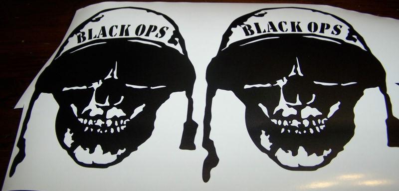 Black ops hood skull decal sticker set wrangler yj tj cj jk rubicon sahara jeep