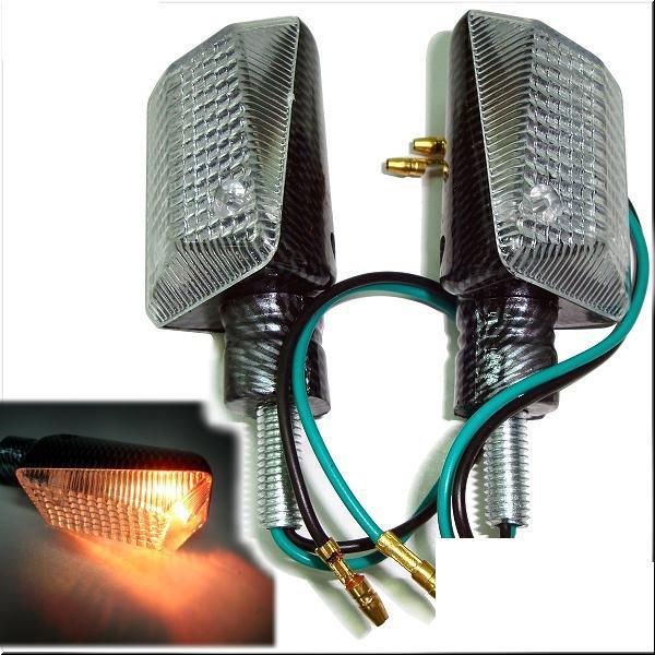 Motorcycle turn signal light 12v indicator carbon no.2