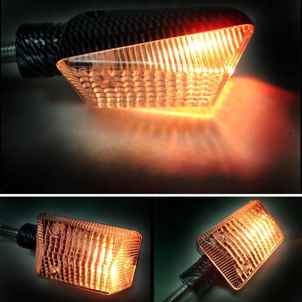 MOTORCYCLE TURN SIGNAL LIGHT 12V INDICATOR CARBON NO.2, US $10.99, image 2