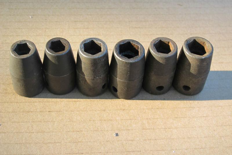 Set of 6 snap-on impact socket set, 1/2" in drive, 6 point 6 pcs. free s&h