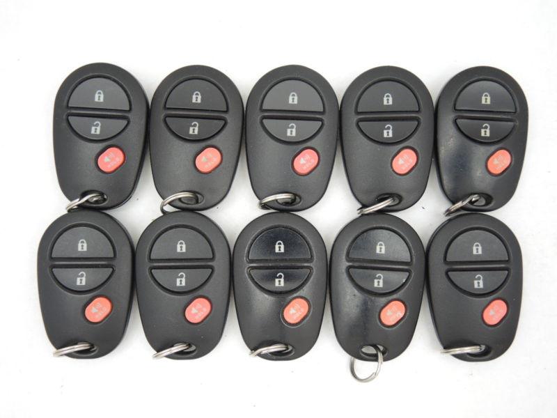 Toyota lot of 10 remotes keyless entry remote fcc id:gq43vt20t 3 buttons