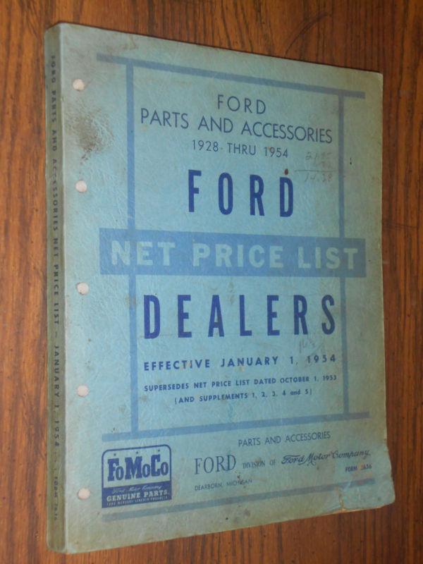 1928-1954 ford car / truck parts price list catalog / original book