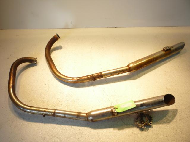 Kawasaki 80 kz 750 b kz750 kz750b twin complete exhaust system muffler  2 into 2