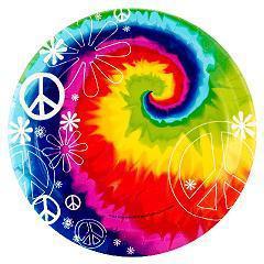 Tye dye peace sticker decal