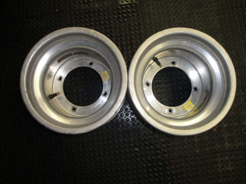 03 04 polaris predator 500 wheels oem douglas 10x8 rear rims oem rear rim set