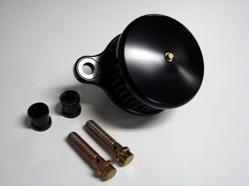 New air cleaner assembly for sportster 91-06 carbed - black ano - smooth