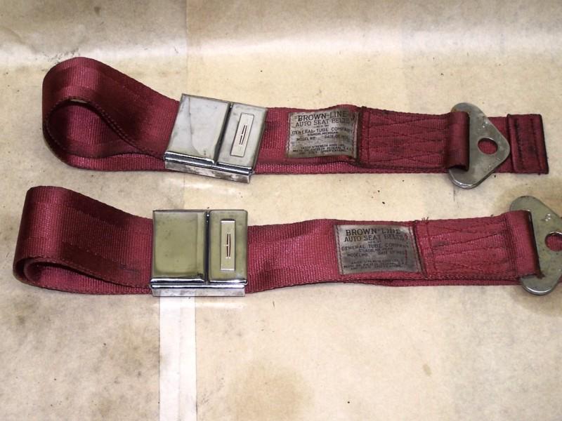 Seat belts oldsmobile original red seat belts