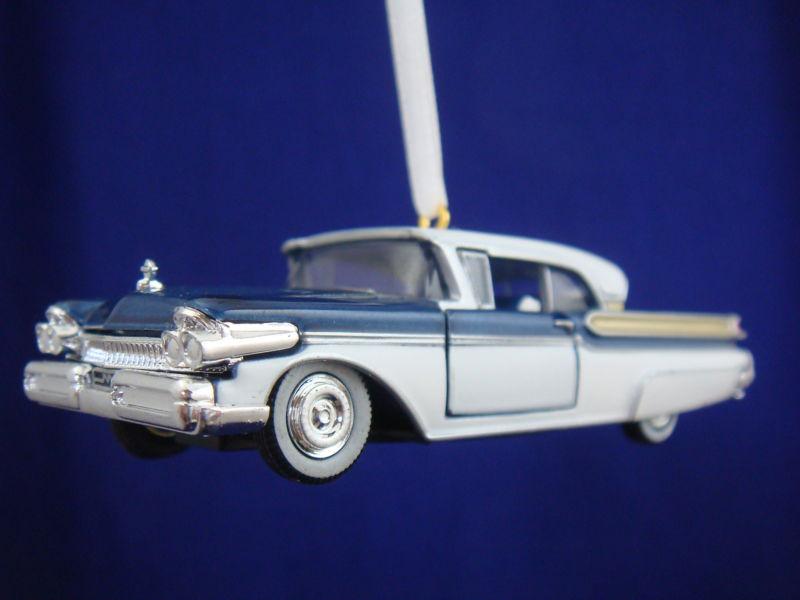 1957 '57 mercury turnpike blue / white christmas tree ornament