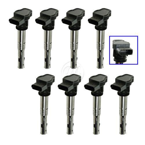 Ignition coil set kit of 8 for audi vw tt eos golf jetta passat rabbit 4.2l
