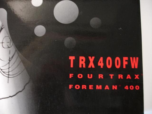 Honda 1995 trx400 fw foreman service manual