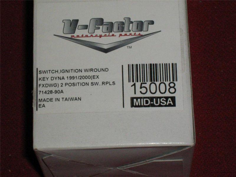 Round key oem #71428-90a ignition switch dyna 75-85,91-20harley davidson v twin