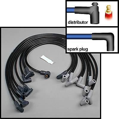 Summit racing spark plug wires street/strip 8.5mm black 90 degree boots bbc v8