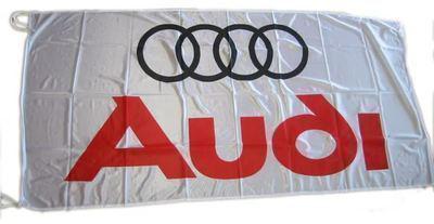 Audi white flag banner sign 5x3 feet new!