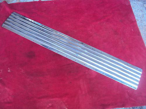 Peterbilt 359 short hood top center extrusion panel trim polished 358