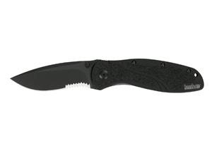 Kai u.s.a ltd 1670blkstx-clam pack blur black serrated knife