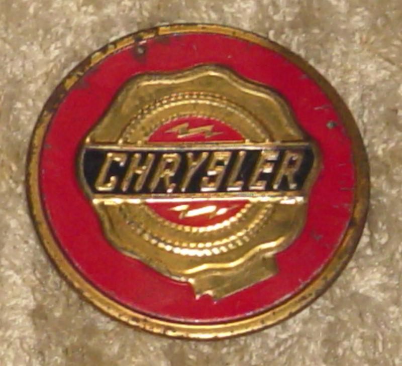 Rare vintage chrysler metal sign emblem 