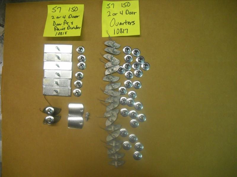 57 chevy 150 2 or 4 door fastening clips  doors &   quarters