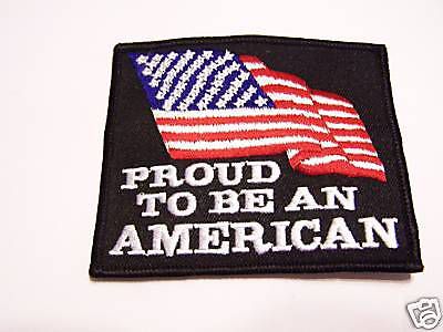 #0408 motorcycle vest patch proud to be an american