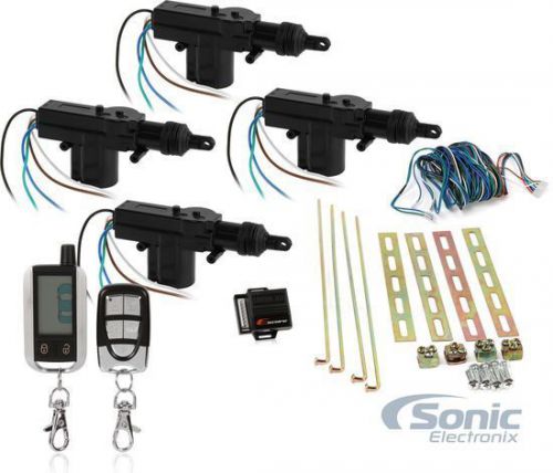 Crimestopper fs-32 2-way keyless entry car alarm + 4-door power lock kit