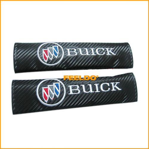 2x car carbon fiber texture seat belts cover shoulder pads for buick 3118