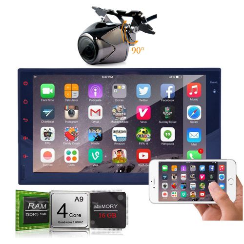 In dash double 2din car stereo 7&#034; android 4.4 quad core car radio ipod mp3 bt