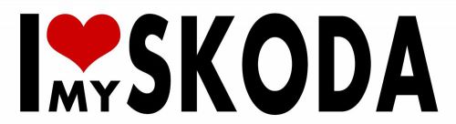 Skoda i love stickers heart decal vinyl bumper decor car graphic wall maclaptop